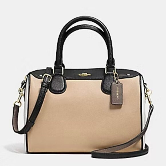 Coach Colorblock tank black multi leather Bennet crossbody satchel bag - Picture 2 of 12